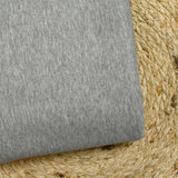 Molleton de coton gris clair chiné envers écru