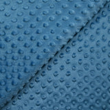 Polaire minky relief bleu barbeau