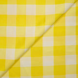 polyviscose tissée-teinte vichy 30 mm blanc et jaune