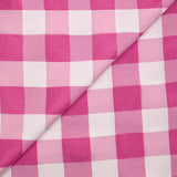 polyviscose tissée-teinte vichy 30 mm blanc et rose