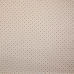 Popeline enduite imprimée fleur losange fond beige