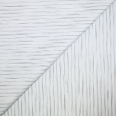 Popeline polycoton jacquard stries gris fond blanc
