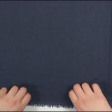 Lin viscose uni bleu barbeau
