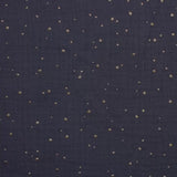 Double gauze marine confetti golden
