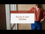 Okinawa woman sewing pattern blouse and dress