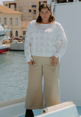 Pantalones de arrecifes de patrones de alta costura