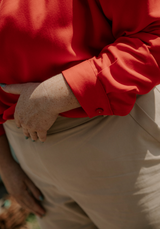 Pantalones de arrecifes de patrones de alta costura