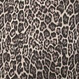 Satin de coton élasthanne léopard fond beige