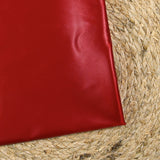 Satin duchesse stretch ciré rouge