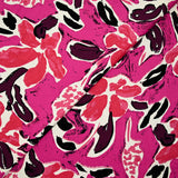 Satin de coton élasthanne Yuma magenta