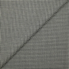 Tissu tailleur laine et mohair mini vichy blanc cassé et noir