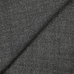 Tissu tailleur laine mélangée à carreaux gris chiné