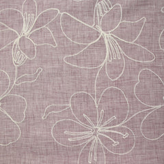 Toile brodée Ariel parme