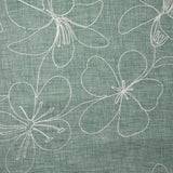 Toile brodée Ariel vert d'eau chiné