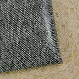 Tweed laine mélangée enduit noir et blanc
