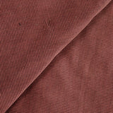 Velours côtelé 100% coton 2 mm double face brique et kaki