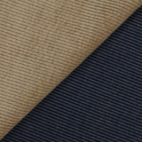 Velours côtelé 100% coton 3 mm beige fond marine