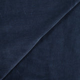 Velours de coton élasthanne ras bleu nuit