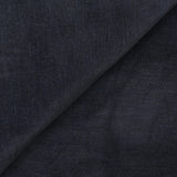 Velours de coton élasthanne ras bleu sombre