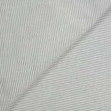 Velours de coton ras tissé teint rayé bleu fond blanc