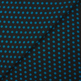 Viscose imprimée à pois 8mm canard fond noir
