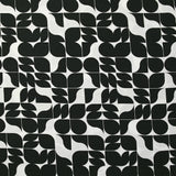 Viscose imprimée Bauhaus noir fond blanc