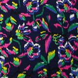 Viscose imprimée ikat coloré fond marine