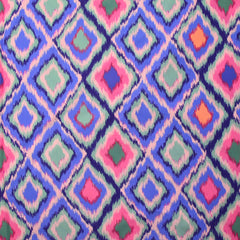 Viscose imprimée losange vert fond violet