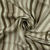 Printed viscose braided scratches taupe tones