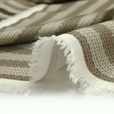 Printed viscose braided scratches taupe tones