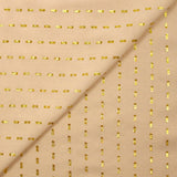 Viscose plumetis Lurex doré fond beige
