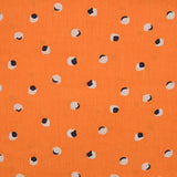 Crépon de viscose imprimé sphéricité fond orange