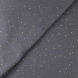 Double gaze gris confettis doré
