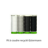 Recycled sewing wire - Black/white/gray color - Gütermann