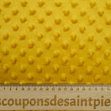 Polaire minky relief jaune moutarde