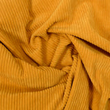 Velours polyester côtelé moutarde