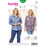 Patrón N ° 6614 Burda: Camisa de mujeres