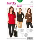 Patron n ° 6611 BURDA: Simple t-shirt