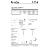 Burda Boss N ° 6534: Pantalones - Jeans