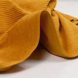 Velours polyester côtelé moutarde
