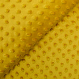 Polaire minky relief jaune moutarde
