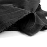 100% black washed linen