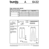 Burda boss n ° 6432: flared pants