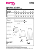 Burda Boss N ° 6008: pantalones