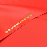 Mat satin fabric touch red silk