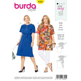 Burda 6305 boss - Plit dress with neckline