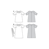 Burda 6305 boss - Plit dress with neckline