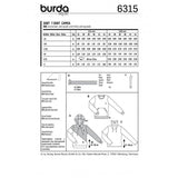 Burda 6315 boss - Hooded sweatshirt