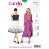 Burda boss 6341 - Hollow folds skirt
