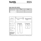 Burda boss 9324 - Children's pants and shorts